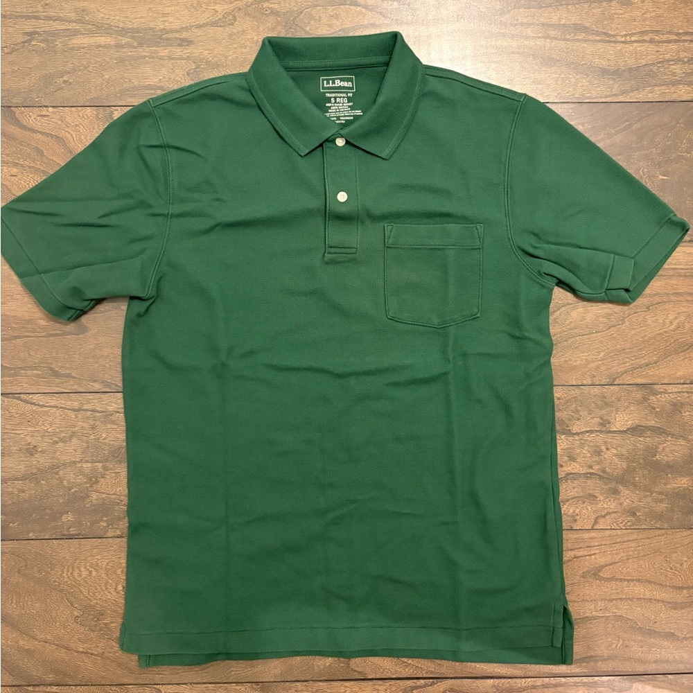 L.L. Bean Men's Forest Green Polo